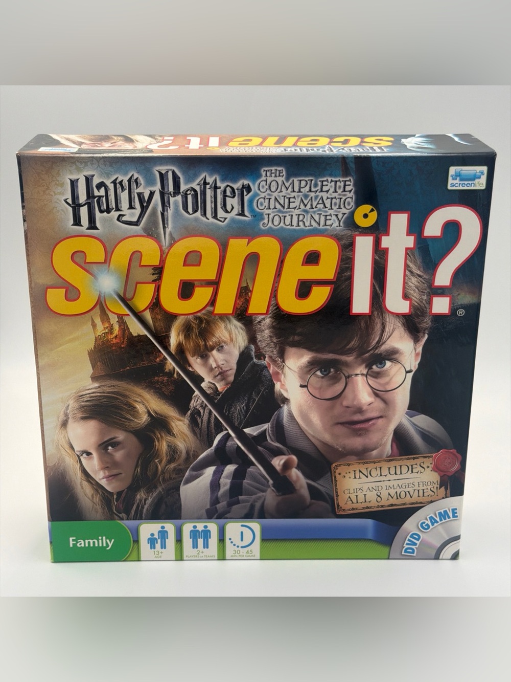 Screenlife Scene It The Complete Cinematic Journey DVD Board Game - Used Once